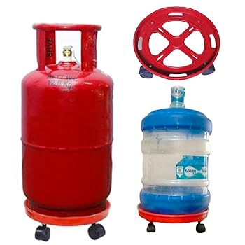 Easy-Move LPG Cylinder Trolley Stand with Heavy-Duty Wheels