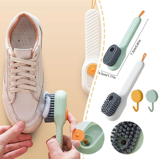 Multifunctional Liquid Shoe Brush with Soap Dispenser and Handle