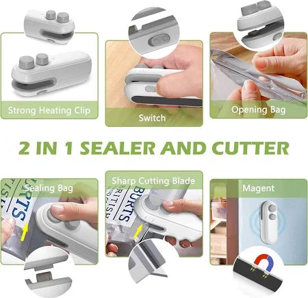 Mini Portable Bag Sealer for Chips Snacks Food Packets