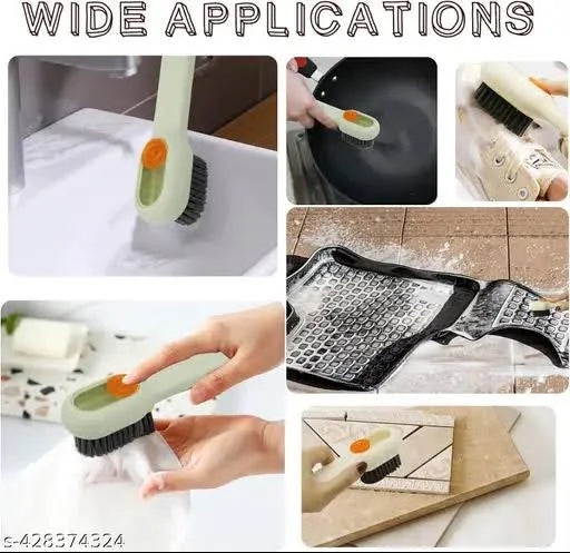 Multifunctional Liquid Shoe Brush with Soap Dispenser and Handle