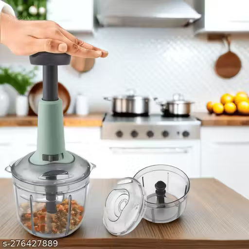 900ml Easy Manual Hand Push Vegetable Chopper , Chopper, Slicer & Dicer 