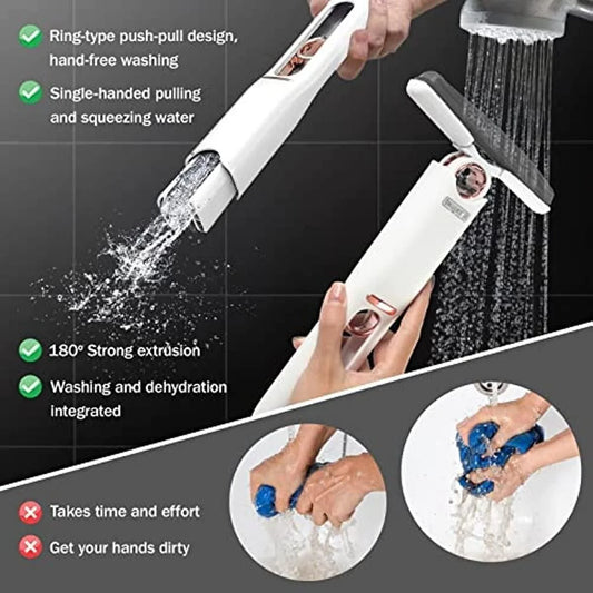 Multi-Surface Mini Mop – Strong Absorbent, Self-Squeeze, Wet/Dry