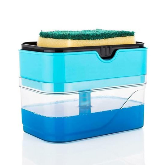 2 in 1 Soap Dispenser with Sponge for Kitchen Cleaning- 400 ML